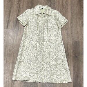 Diane von Furstenberg Dress 2 Metallic Jacquard Silk Blend Lining Y2K USA